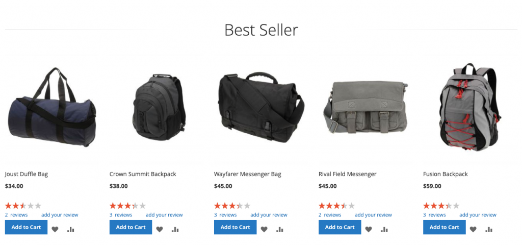 Best Seller Home Page